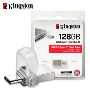 Купити Флеш-накопичувач Kingston USB3.1 Gen 1/USB Type-C DataTraveler MicroDuo 3C 128GB Silver