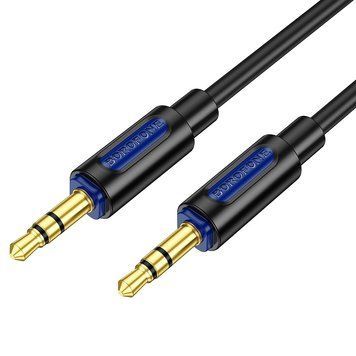 Купити Аудіокабель BOROFONE BL20 True sound silicone audio cable AUX Black