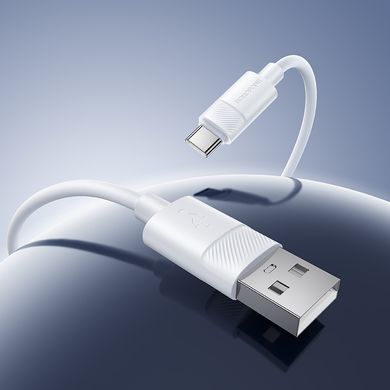 Купити Кабель BOROFONE BX123 Leya silicone charging data cable Type-C White