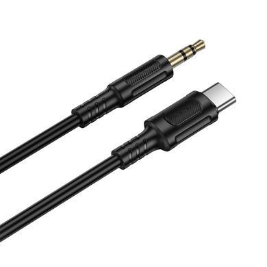 Купити Аудіокабель BOROFONE BL25B Type-C to 3.5mm male, PVC, 1m, Black
