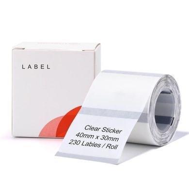 Купити Етикетки NIIMBOT TT40*30-230 Clear For B1/B21/B3S (A2G88318801)