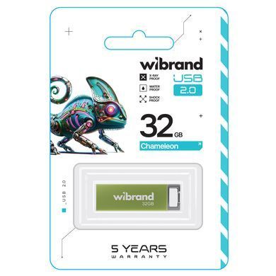 Купити Флеш-накопичувач Wibrand USB 2.0 Chameleon 32Gb Light green