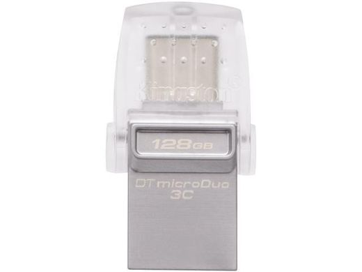 Купити Флеш-накопитель Kingston USB3.1 Gen 1/USB Type-C DataTraveler MicroDuo 3C 128GB Silver