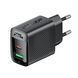 Мережевий зарядний пристрій ACEFAST A98 PD30W GaN (USB-C+USB-A) charger Black