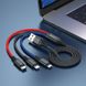 Кабель Hoco X76 USB Micro/Lightning/Type-C 2A 1m Black+Red+Blue