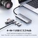 Хаб UGREEN CM480 USB-C to 2&times; USB 3.2+2&times;USB-C Adapter 10G (UGR-30758)