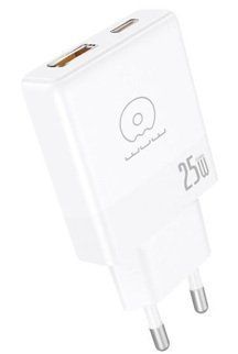 Купити Зарядное устройство WUW-C217 PD 25W USB A + Type-C white