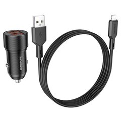 Купити Автомобильное зарядное устройство Borofone BZ19 charger set(iP) 2 × USB Black