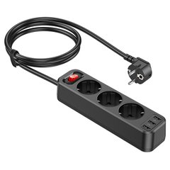 Купити Hoco NS2 3 x EU / 3 x USB-A Black