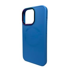Купити Стеклянный чехол с MagSafe Apple iPhone 15 Blue