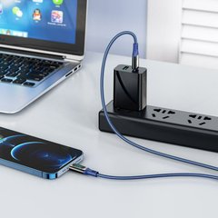 Купити Кабель Hoco S51 USB Type-C USB2.0 Female 5 A 1,2 m Blue