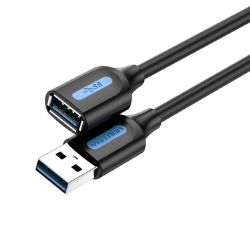 Купити Кабель-перехiдник Vention USB 3.0 A Male to USB 3.0 A Female 2m Black