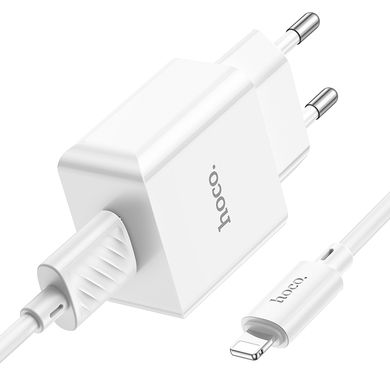 Купити Сетевое зарядное устройство Hoco C106A charger set(iP) White