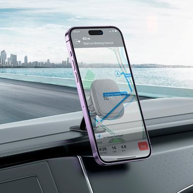 Купити Автотримач для телефона HOCO H30 Brilliant magnetic car holder(center console) Black