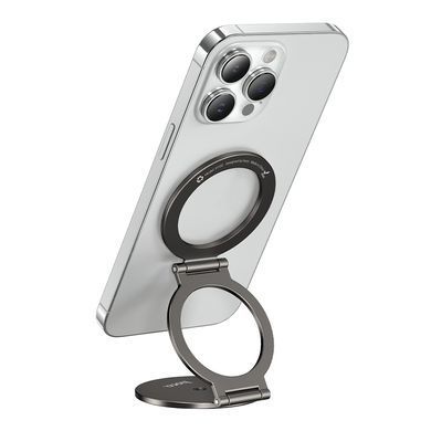 Купити Автотримач для телефона HOCO H102 Whale magnetic ring holder(multi-scene) Metal Grey