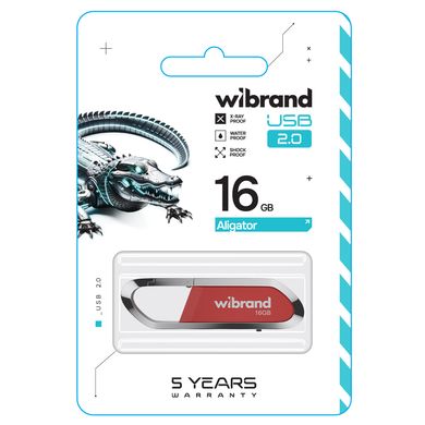 Купити Флеш-накопитель Wibrand Aligator USB2.0 16GB Red