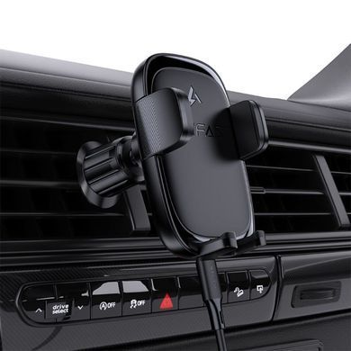 Купити Автотримач для телефона з БЗП ACEFAST D48 press type wireless charging car holder for air vent Black