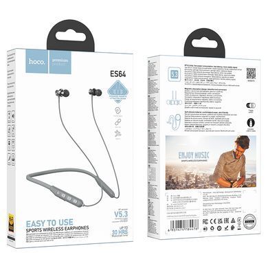Купити Бездротові навушники HOCO ES64 Easy Sound sports BT earphones Grey