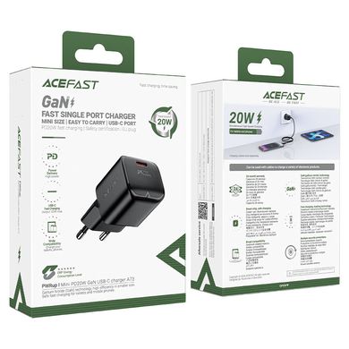 Купити Сетевое зарядное устройство ACEFAST A73 mini GaN Black