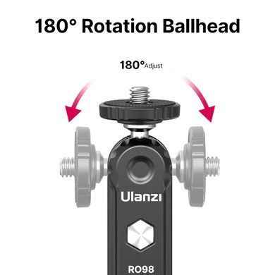 Купити Шарнирное крепление Ulanzi R098 Double Ball Heads with Code Shoe Mount (UV-2954 R098)