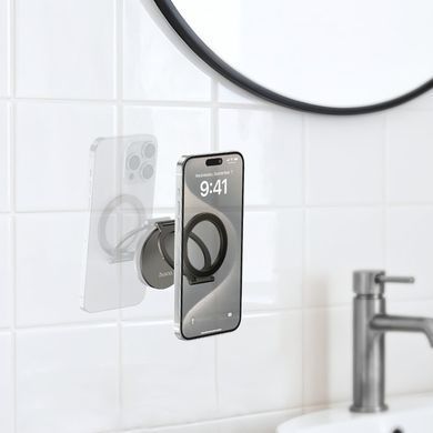 Купити Автотримач для телефона HOCO H102 Whale magnetic ring holder(multi-scene) Metal Grey