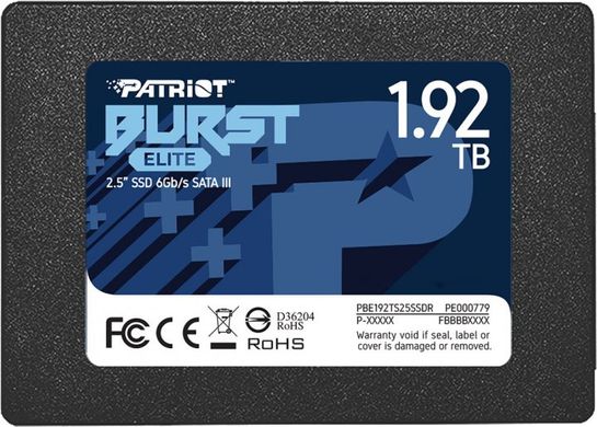 Купити Накопичувач SSD Patriot Burst Elite 1,92ТВ 2.5" SATA III (6Gb/s) 3D TLC NAND