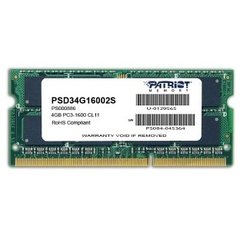Купити Оперативна пам'ять Patriot DDR3 4GB 1600 MHz CL11 SODIMM 1