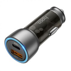 Купити Автомобильное зарядное устройство Hoco NZ8 USB-A/Type-C Brown