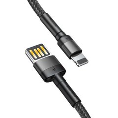 Купити Кабель Baseus Cafule Special Edition Lightning USB 2.4 A 1m Black-Grey