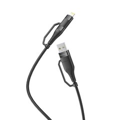 Купити Кабель Borofone BU28 4-in-1multi-energy charging data cable USB/Type-C Lightning/Type-C 3 A 1,2m Black