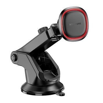 Купити Автотримач для телефона BOROFONE BH125 Roman magnetic car holder (center console) Black and Red