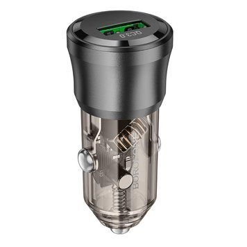 Купити Автомобильное зарядное устройство BOROFONE BZ23 Noble single-port QC3.0 car charger Transparent Black