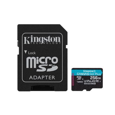Купити Карта памяти Kingston microSDXC 256GB Class 10 UHS-I V30 до 90 МБ/с R-170MB/s +SD-адаптер