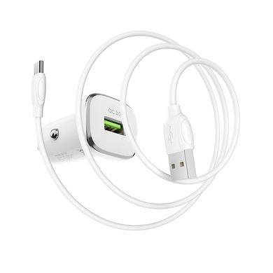 Купити Автомобільний зарядний пристрій Borofone BZ12A single port USB-A White