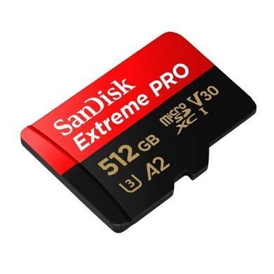 Купити Карта пам'яті microSDXC (UHS-1 U3) SanDisk Extreme Pro A2 512Gb class 10 V30 (R200MB/s,W140MB/s) (adapter)