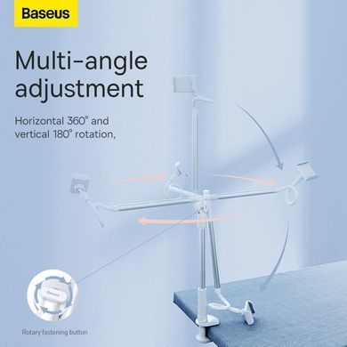 Купити Держатель для мобильного Baseus Unlimited adjustment lazy phone holder silver