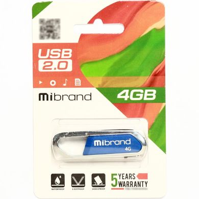 Купити Флеш-накопичувач Mibrand Aligator USB2.0 4GB Blue