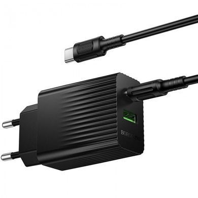 Купити Мережевий зарядний пристрій BOROFONE BAS76A Source PD30W+QC3.0 charger set(C to C) Black