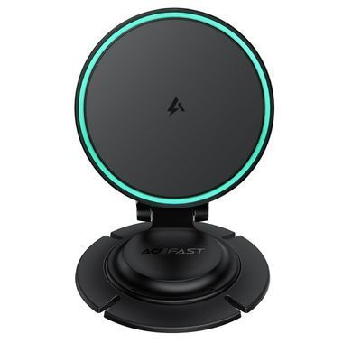 Купити Автотримач для телефона з БЗП ACEFAST D65 magnetic folding wireless charging car holder Black
