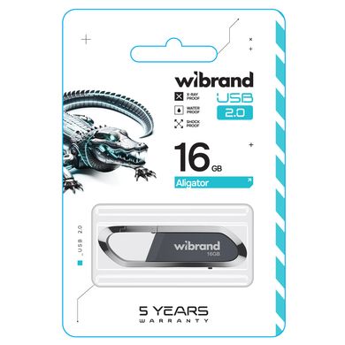 Купити Флеш-накопитель Wibrand Aligator USB2.0 16GB Grey