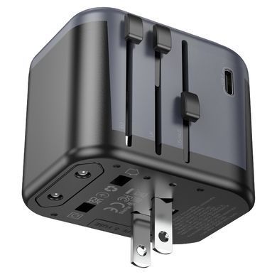 Купити Сетевой зарядный устройство BOROFONE BAC12 Leader 3-port(1C2A) universal conversion charger Black
