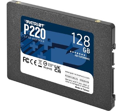 Купити Накопичувач SSD Patriot P220 128GB 2.5" SATAIII TLC