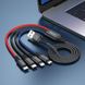 Кабель Hoco X76 USB Micro/Lightning/2хType-C 2A 1m Black+Red+Blue