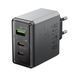 Сетевой зарядное устройство BOROFONE BN22 Lena PD65W(2C1A) charger(EU) Metal Gray