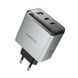 Сетевой зарядное устройство BOROFONE BN22 Lena PD65W(2C1A) charger(EU) Metal Gray