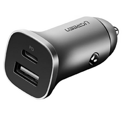 Купити Автомобильное зарядное устройство UGREEN CD130 Dual USB-A/Type-C Space Gray