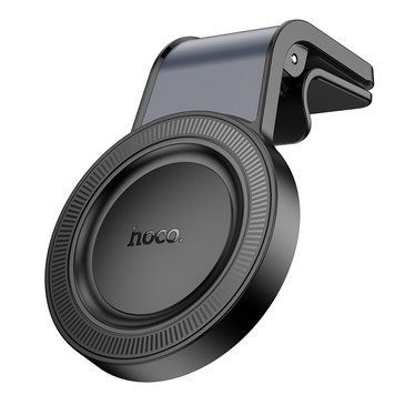 Купити Автотримач для телефона HOCO H59 Show ring magnetic car holder (L air outlet) Black Metal Gray