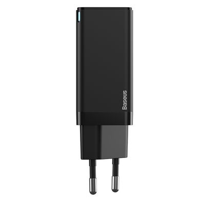 Купити Мережевий зарядний пристрій Baseus GaN2 Q.Charger C+C 45W With Mini Cable Black