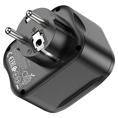 Купити Hoco NS3 Multifunctional socket EU / Type-C / 2 x USB-A Black