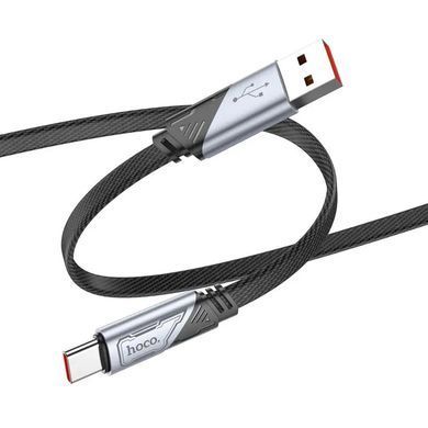 Купити Кабель HOCO U119 USB to Type-C 5A, 1.2m, nylon, aluminum connectors, Black